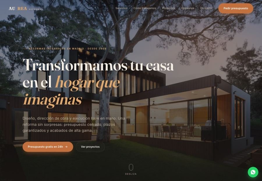 Modelo de web para empresa de reformas integrales